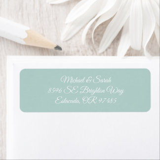 Elegant Mint Green Retouradres Etiket