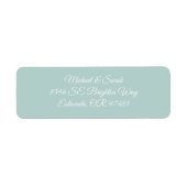 Elegant Mint Green Retouradres Etiket (Voorkant)