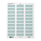 Elegant Mint Green Retouradres Etiket (Full Sheet)