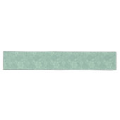 Elegant Mint-Green Tones Retro Floral Lace Lange Tafelloper (Horizontaal)