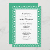 Elegant Mint Green Wedding Kaart (Voorkant / Achterkant)