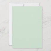 Elegant Mint Green Wedding Kaart (Achterkant)