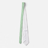 Elegant Mint Green & White Floral Dammaskers 2 Stropdas (Achterkant)