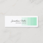 Elegant Mint Green White Handwriting Script Modern Mini Visitekaartje (Voorkant)