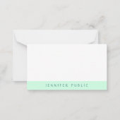 Elegant Mint Green White Modern Simple Sjabloon (Voorkant)