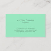 Elegant Mint Green White Stippen Moderne Sjabloon Visitekaartje (Achterkant)