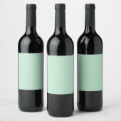 Elegant Mint Green Wine Label Wijn Etiket (Flessen)