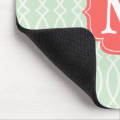 Elegant Mint Modern Trellis Personalized Muismat (Hoek)