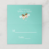 Elegant mint om honingbijen te minimaliseren plaatskaartje (Buitenkant ongevouwen)