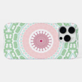 Elegant Mint Roos Mandala Ontwerp iPhone Hoesje (Achterkant horizontaal)