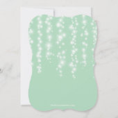 Elegant Mint Sparging Lights Quinceañera Kaart (Achterkant)