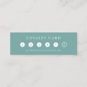 Elegant Mint White Simple 6 Punch Professional Klantenkaartje (Voorkant)