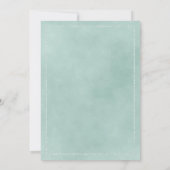 Elegant mintgroen glitter palmboom Baby shower Kaart (Achterkant)