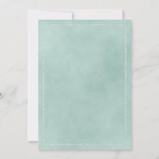 Elegant mintgroen glitter palmboom Baby shower Kaart (Achterkant)