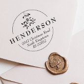 Elegant Mistletoe Christmas retour adres Rubberstempel