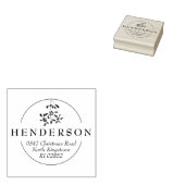 Elegant Mistletoe Christmas retour adres Rubberstempel (Gestempeld)