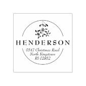 Elegant Mistletoe Christmas retour adres Rubberstempel (Afrduk)