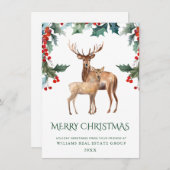 Elegant Mistletoe Dee Kerstmis Corporate Greeting Feestdagenkaart (Voorkant / Achterkant)