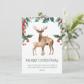 Elegant Mistletoe Dee Kerstmis Corporate Greeting Feestdagenkaart (Staand voorkant)