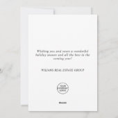 Elegant Mistletoe Dee Kerstmis Corporate Greeting Feestdagenkaart (Achterkant)