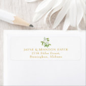 Elegant Mistletoe Greenery Return Address Etiket (Insitu)