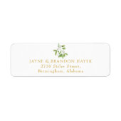 Elegant Mistletoe Greenery Return Address Etiket (Voorkant)
