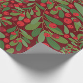 Elegant Mistletoe Kerstfeestdag — Verpakkingspapie Cadeaupapier (Hoek)