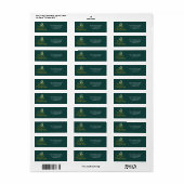 Elegant Mistletoe Merry kerst Return Address Etiket (Full Sheet)