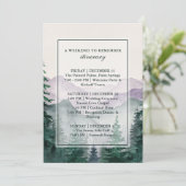 Elegant Misty Mountain Forest Itinerary Card Kaart (Staand voorkant)