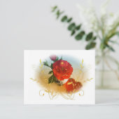 Elegant Misty Roos Briefkaart (Staand voorkant)