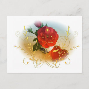 Elegant Misty Roos Briefkaart