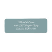 Elegant Misty Sage Blue Return Address Etiket (Voorkant)