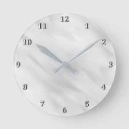 Elegant Misty Silver Pearl Clock Bath Accessoire Ronde Klok