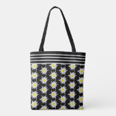 Elegant Mix Pattern Black Tas met monogram (Achterkant)