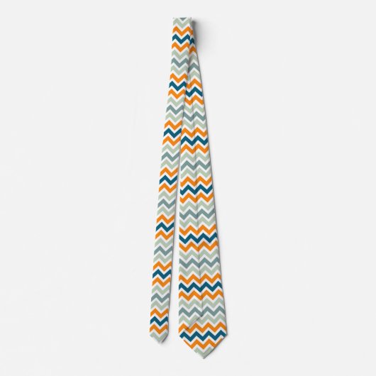 Elegant Mixed Colors Chevron Pattern Stropdas (Achterkant)