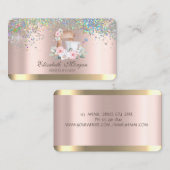 Elegant Mixer Flower Confetti Roos Gold Bakery Visitekaartje (Voorkant / Achterkant)