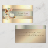 Elegant Mixer Sunflower Faux Gold Stripes Visitekaartje (Voorkant / Achterkant)