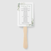 Elegant, Mnimalisme, Green Leaves Fan Programme Handwaaier (Achterkant)