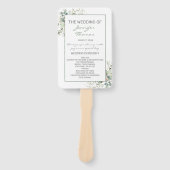 Elegant, Mnimalisme, Green Leaves Fan Programme Handwaaier (Voorkant)