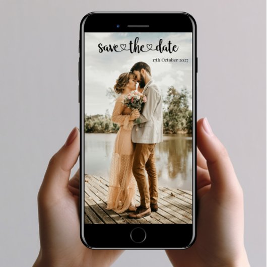 Elegant Mobiel & Print-Friendly Save the Date Kaart