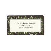 Elegant Mocha Botanical | Return Address Label (Voorkant)