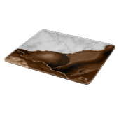 Elegant Mocha Brown Agate Gold Glitter Marble Snijplank (Hoek)