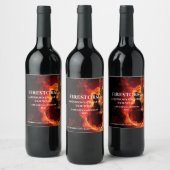 Elegant Mockup Guitar on Fire Custom Wine Labs Wijn Etiket (Flessen)