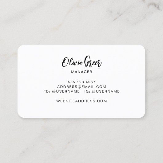 Elegant Mod Abstracte Retro Waves Visitekaartje (Achterkant)