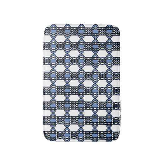 Elegant Mod Blue Abstract Scarab Pattern Badmat (Voorkant Verticaal)