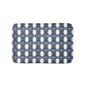 Elegant Mod Blue Abstract Scarab Pattern Badmat (Voorkant)