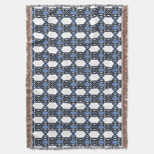 Elegant Mod Blue Abstract Scarab Pattern Deken (Voorkant Verticaal)