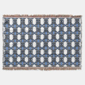 Elegant Mod Blue Abstract Scarab Pattern Deken (Voorkant)