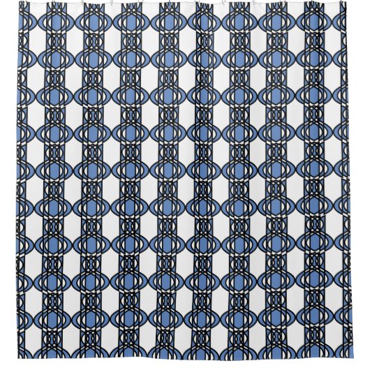 Elegant Mod Blue Abstract Scarab Pattern Douchegordijn (Voorkant)