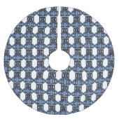 Elegant Mod Blue Abstract Scarab Pattern Kerstboom Rok (Voorkant)